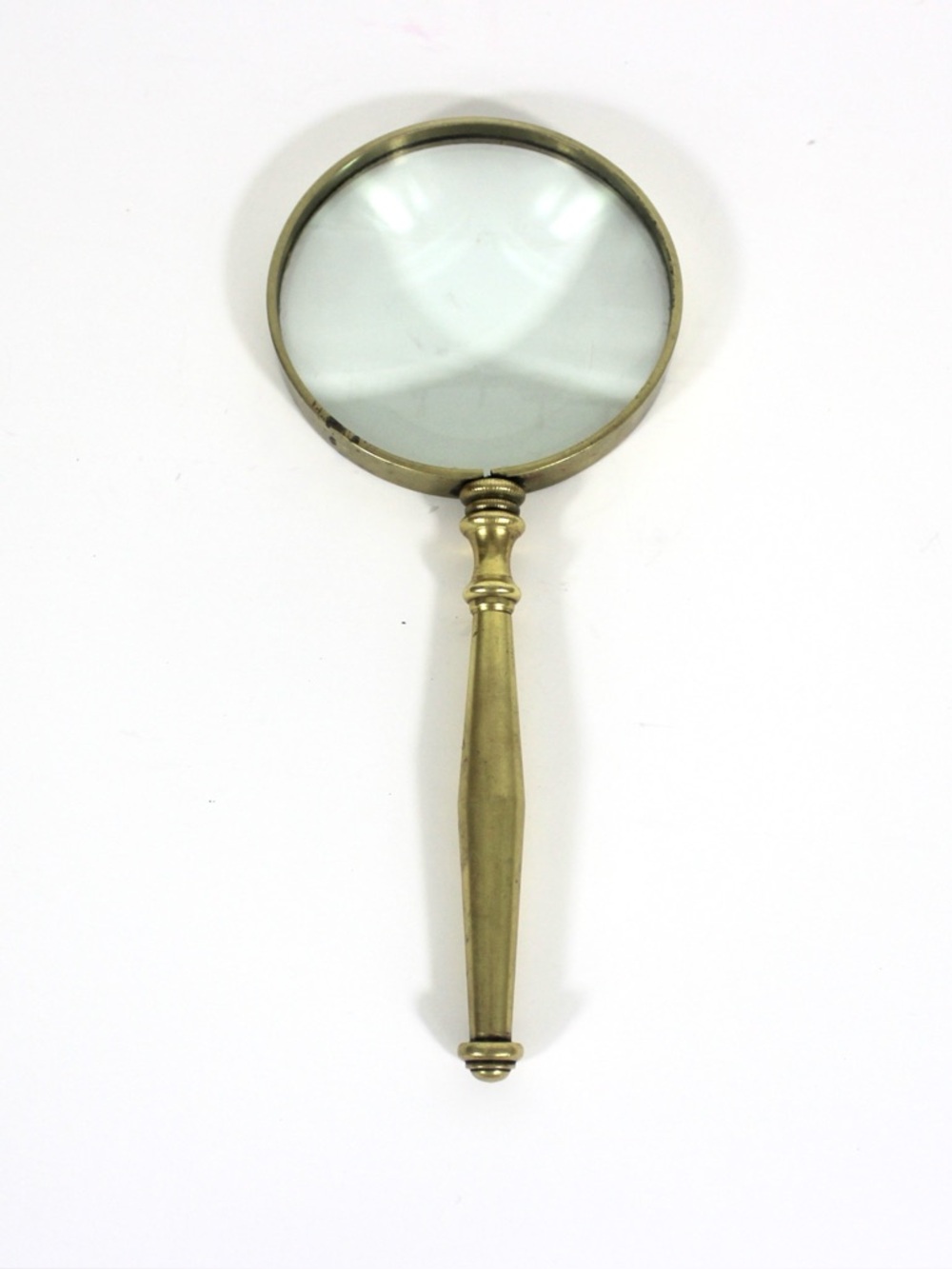 Vintage Solid Brass Magnifying Glass